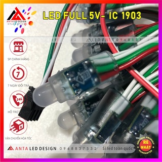 Đèn Led full IC 1903 điện áp 5V dùng cho biển quảng cáo, trang trí quán bar - karaoke, led pháo hoa điện tử