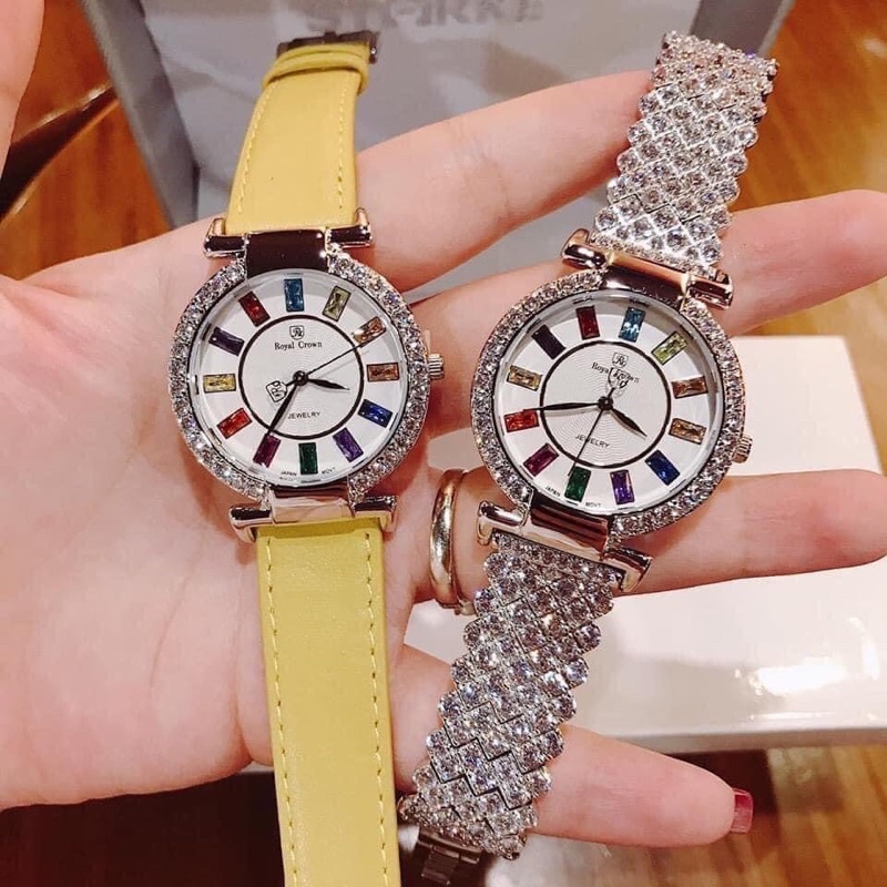 Set đồng hồ nữ Roya đá Swarovski