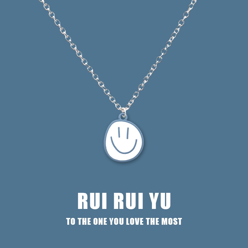 Dây chuyền mặt hình mặt cười nhiều màu sắc dễ thương cho cặp đôi