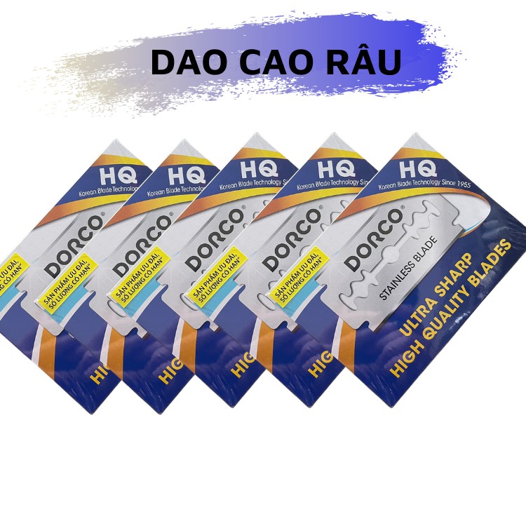 Combo 5 Hộp Dao Cạo râu Dorco ST-300 Chính hãng( 1 hộp   = 10 vỉ , 10 chiếc/vỉ)