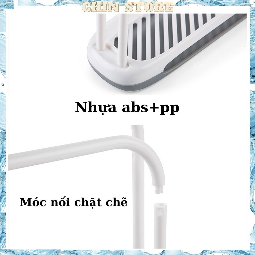 Kệ để đồ rửa bát nhà bếp có thanh treo khăn tiện dụng , thoát nước nhanh 25*7*19.8cm