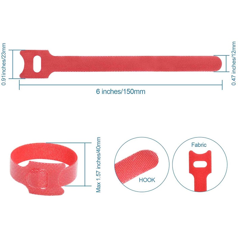 Dây Quấn Dây Cáp 6 Inch Có Thể Tái Sử Dụng Và Điều Chỉnh Được