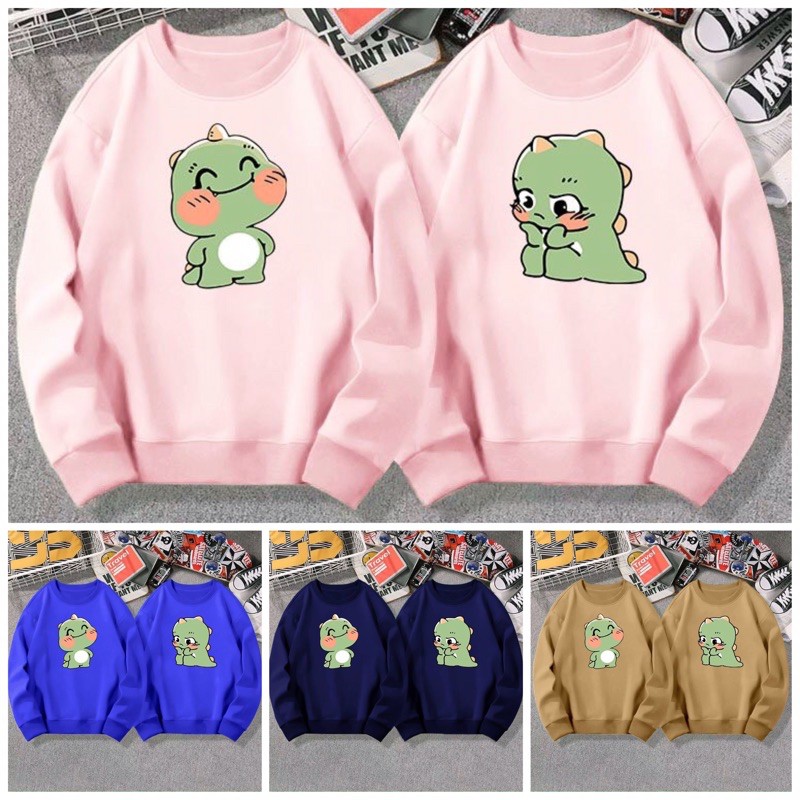 Áo Sweater Khủng Long cute style Hàn thiết kế Unisex KBG2 - 13 màu - 3 size