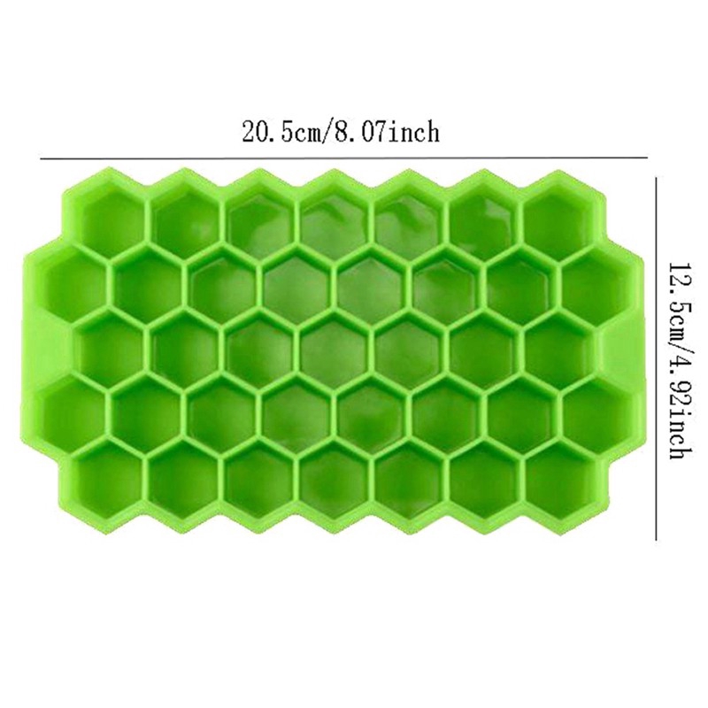 Khay silicon làm đá viên 37 ô hình tổ ong tiện lợi
