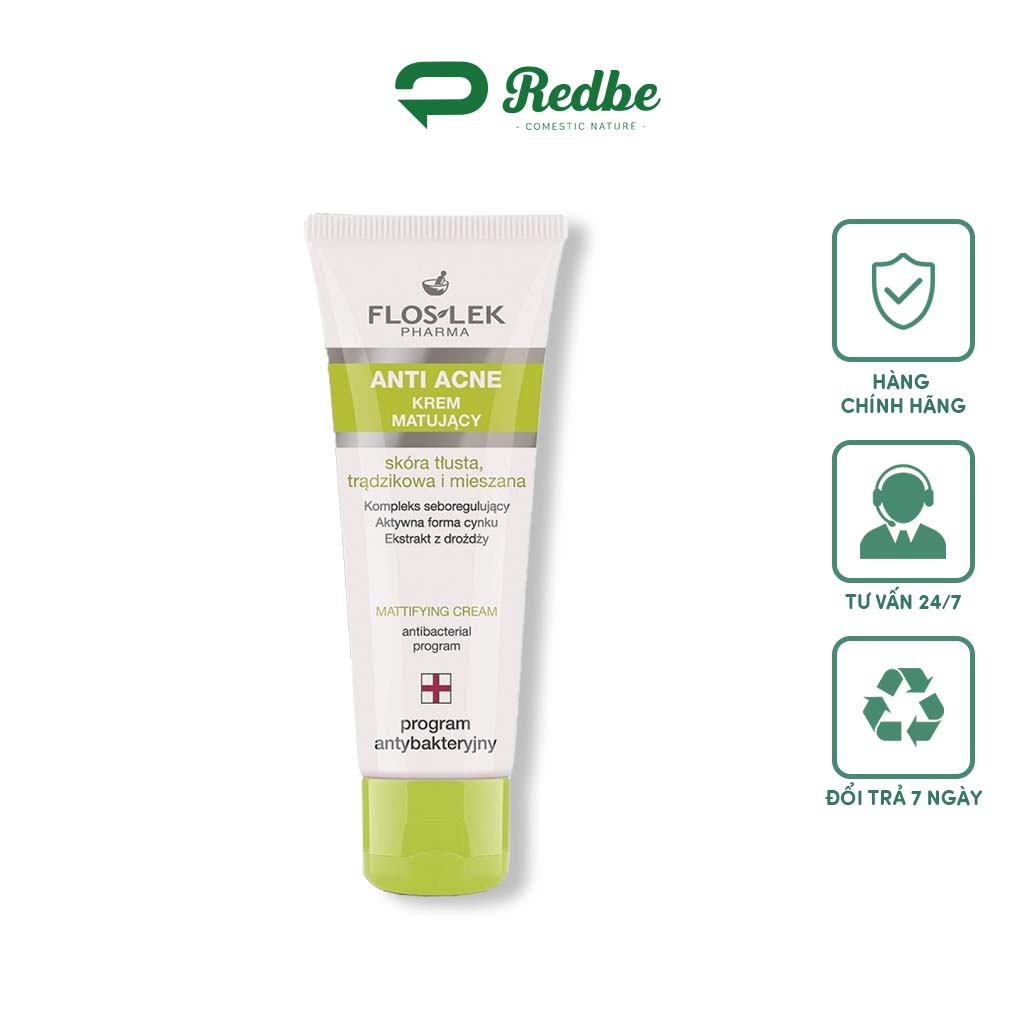 Kem Hỗ Trợ Kiềm Dầu Nhờn Floslek Pharma Mattifying Cream - MP082