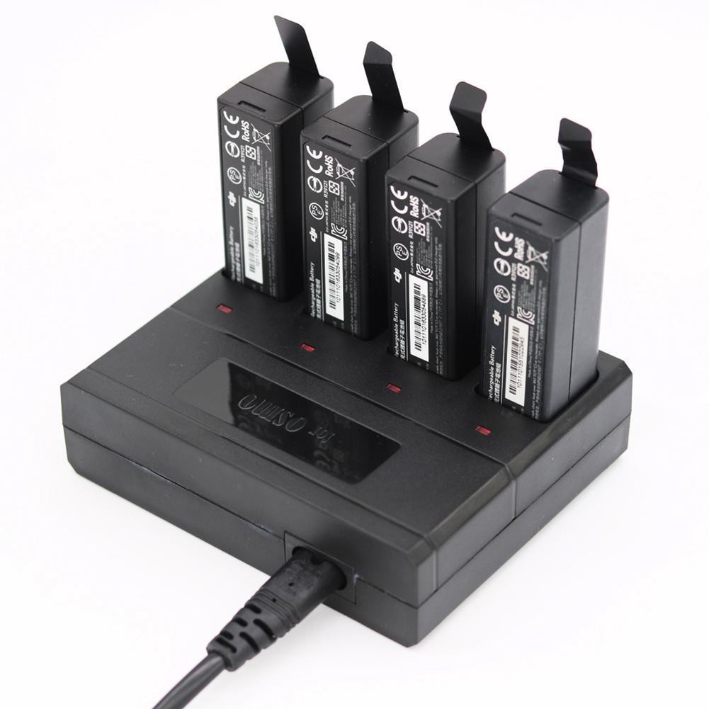 4-Port Quad Charging Parallel Battery Charger with Cord for DJI OSMO / OSMO Mobile