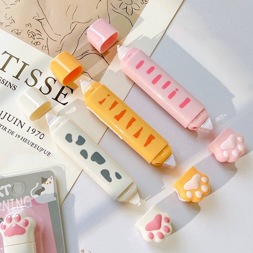 Băng Keo Hai Mặt Họa Tiết Mèo Dễ Thương 2 Trong 1 Phong Cách Hàn Quốc Cho Học Sinh