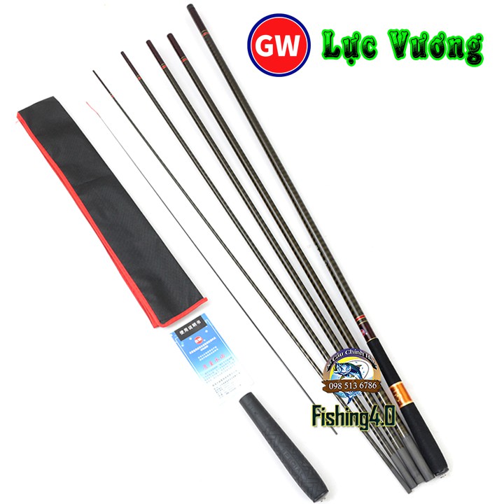 CẦN CÂU TAY GW LỰC VƯƠNG  CHÍNH HÃNG - CARBON 2 DA XOẮN TOÀN THÂN