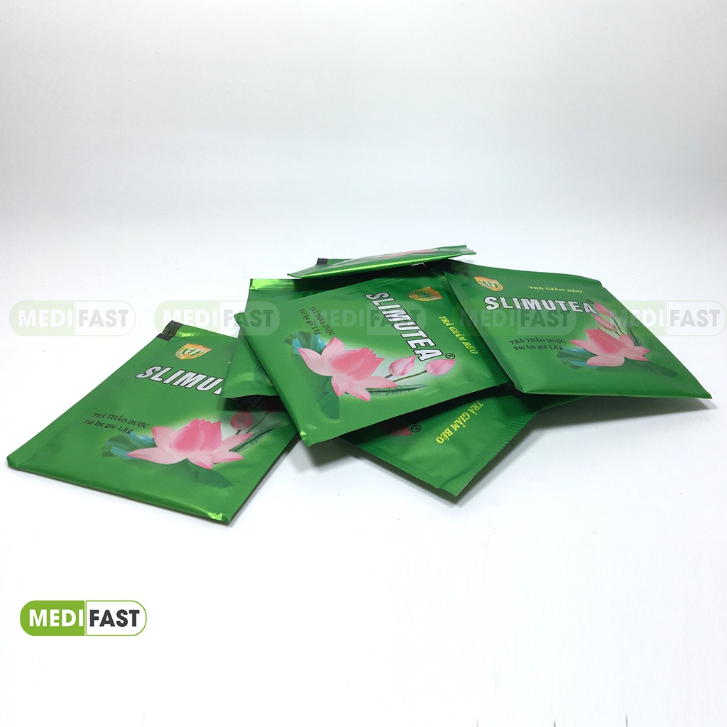 Trà giảm cân Slimutea - hộp 20 gói - Học viện quân y, từ lá sen và thảo dược