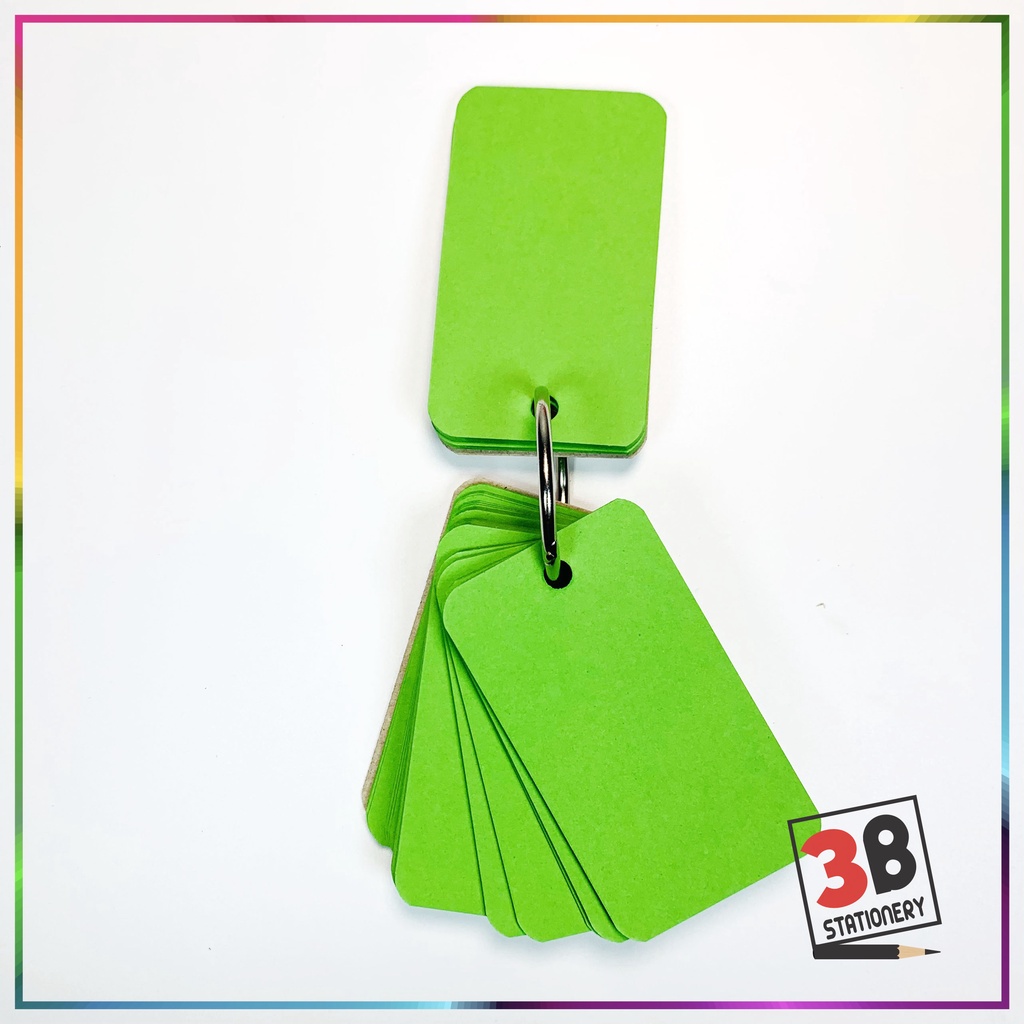 100 chiếc Flashcard thẻ học từ vựng tiếng anh nhật hàn trung cao cấp bo góc. Đã kèm khuyên.