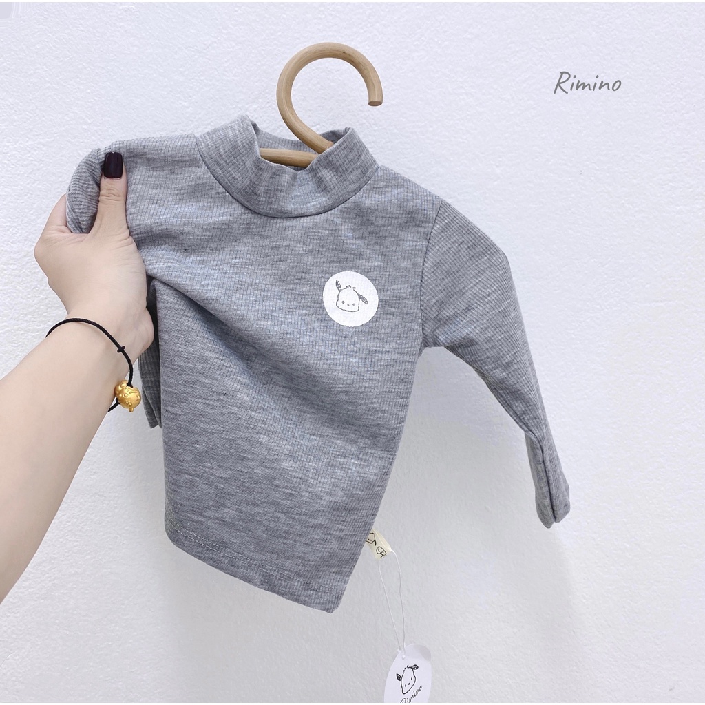 [SALE] Áo Len Bé Trai, Bé Gái MIMONRI Cổ Cao 3P In Hình Cún Con, Áo Dài Tay Cho Bé Mặc Nhà Thu Đông KWAD2204