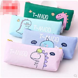 Túi Đựng Bút Vải Canvas Hình Khủng Long Đáng Yêu