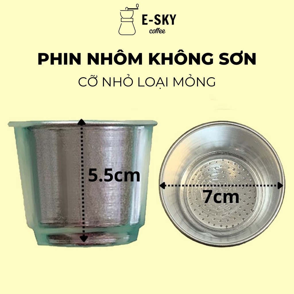 Phin pha cafe nhôm nguyên chất không sơn E-SKY Coffee phin pha cà phê tại nhà thể tích 170ml