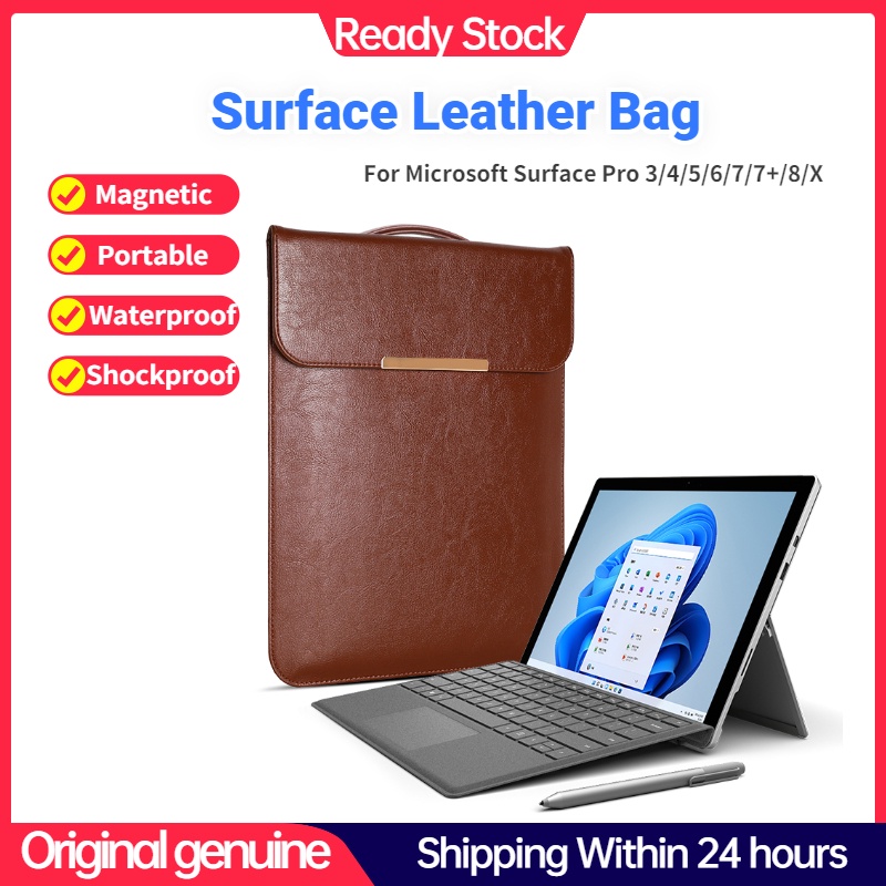 Túi da cao cấp đựng máy tính bảng Microsoft Surface Pro 4/5/6/7/7+/8 ProX pro 4 5 6 7 8 13 inch A56
