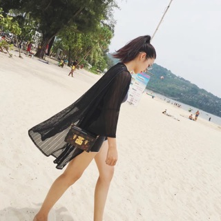 Áo khoác mỏng đi biển - áo khoác ren