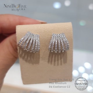 Bông tai bạc phủ rhodium đính đá cz – ntf victoria - bông tai nụ wrapped - e-nb1039