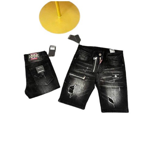 Quần short jean nam màu đen chất bò - quần jean lửng ngắn nam co giãn thời trang cao cấp Luty_shop90 ms254 | BigBuy360 - bigbuy360.vn