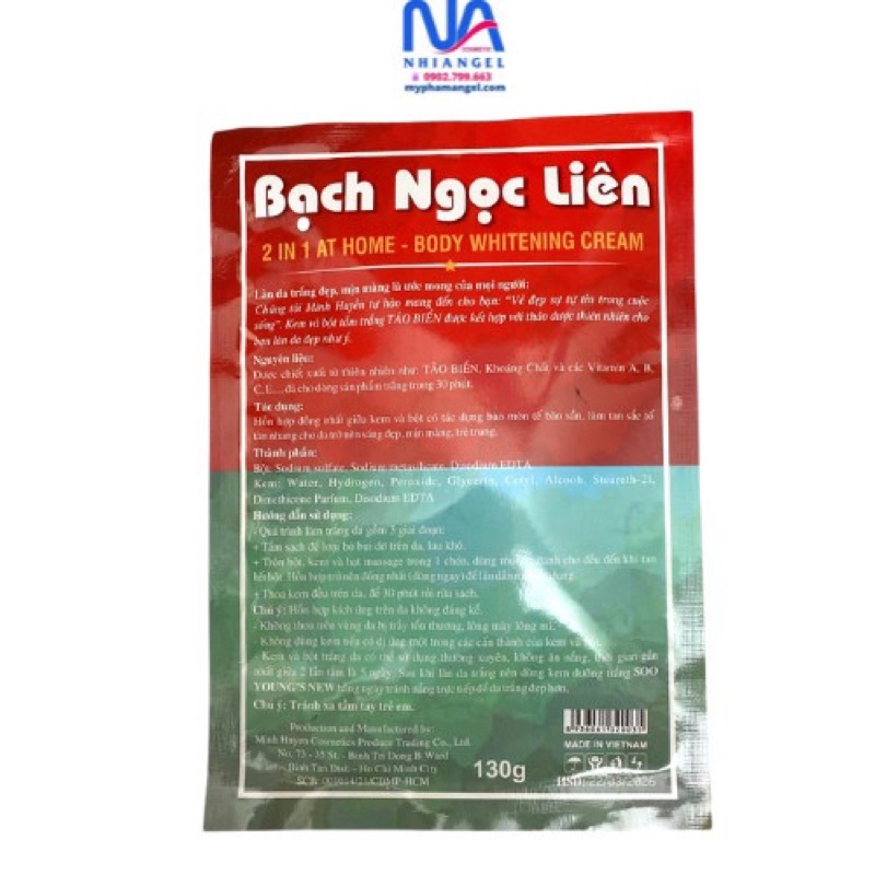 Gói tắm trắng Bạch Ngọc Liên