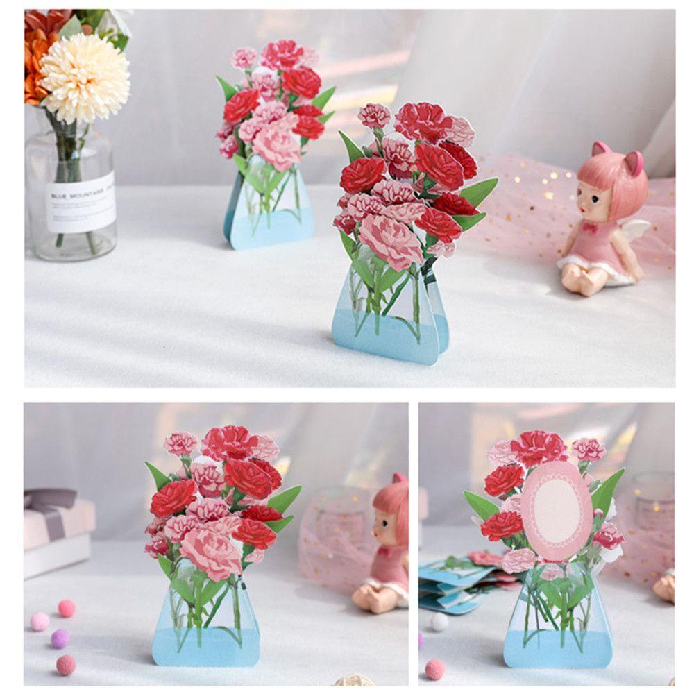.Thiệp Giấy Khắc Hình Hoa Tulip 3D Sáng Tạo Cho Ngày Của Mẹ
