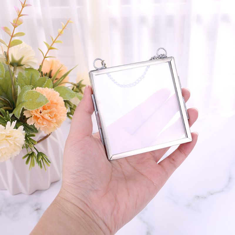 Khung Ảnh Treo Kính Bằng Kim Loại Hình Hoa Trang Trí Nhà Cửa DIY