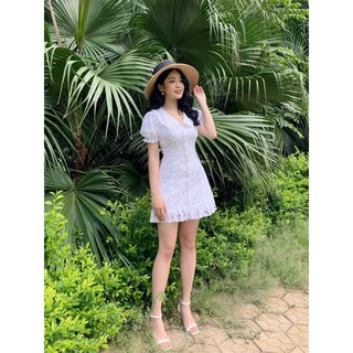 Váy đũi ren hoa to (ảnh thật)
