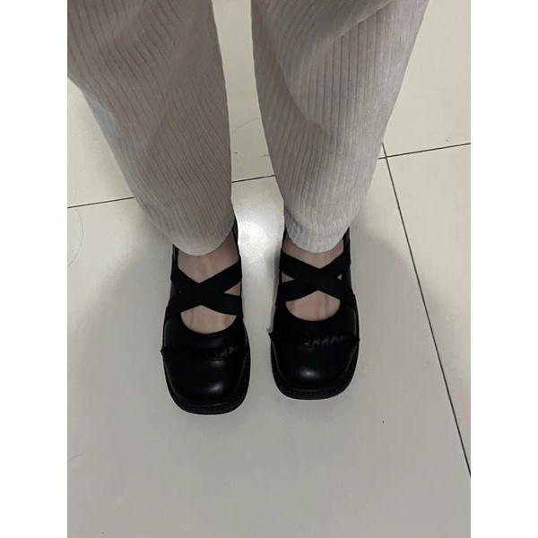 Giày ulzzang độn đế dây chéo vintage,có ảnh thật-96korean shoes | BigBuy360 - bigbuy360.vn