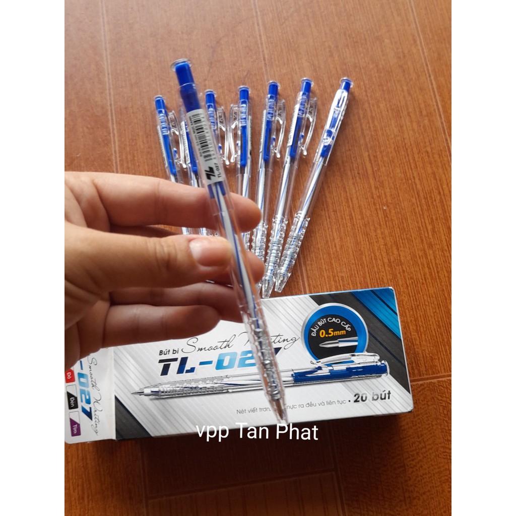 Bút bi 027 Thiên Long xanh (cây)