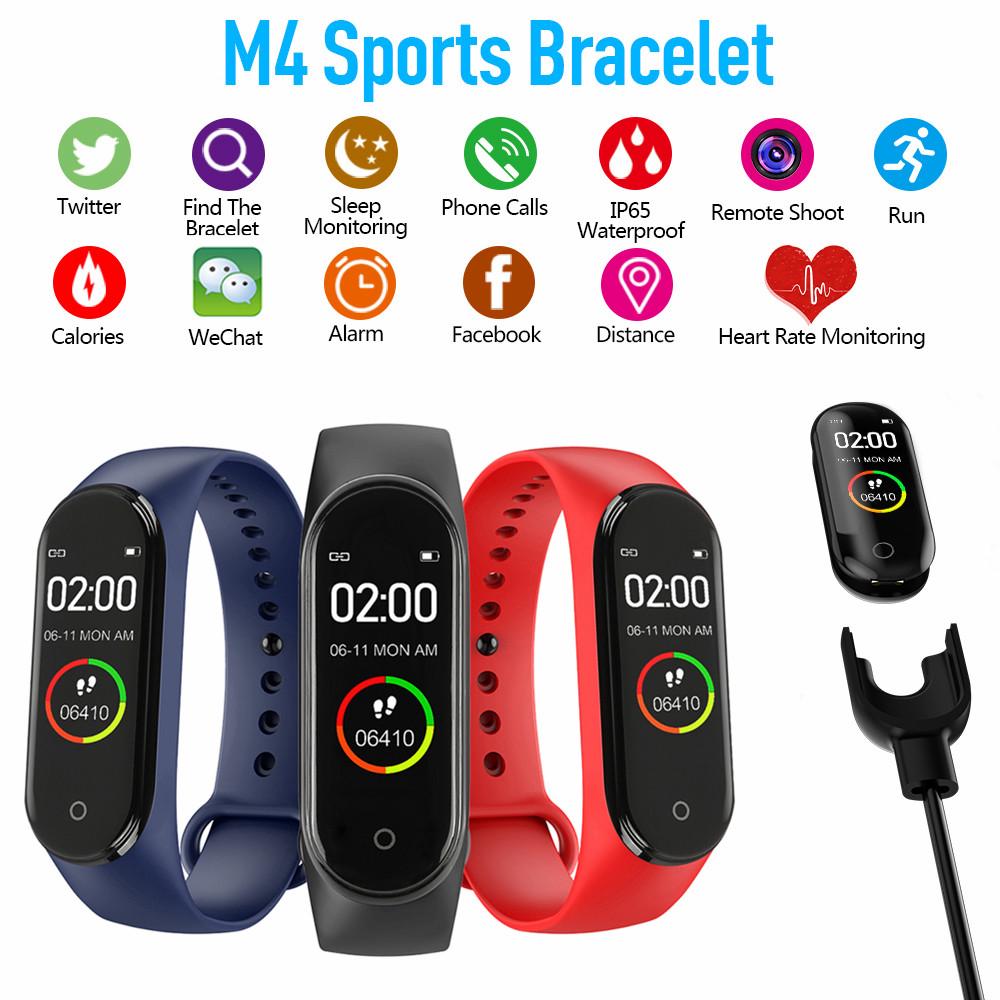 Vòng đeo tay thông minh M4 theo dõi sức khỏe và huyết áp kết nối Bluetooth4.0