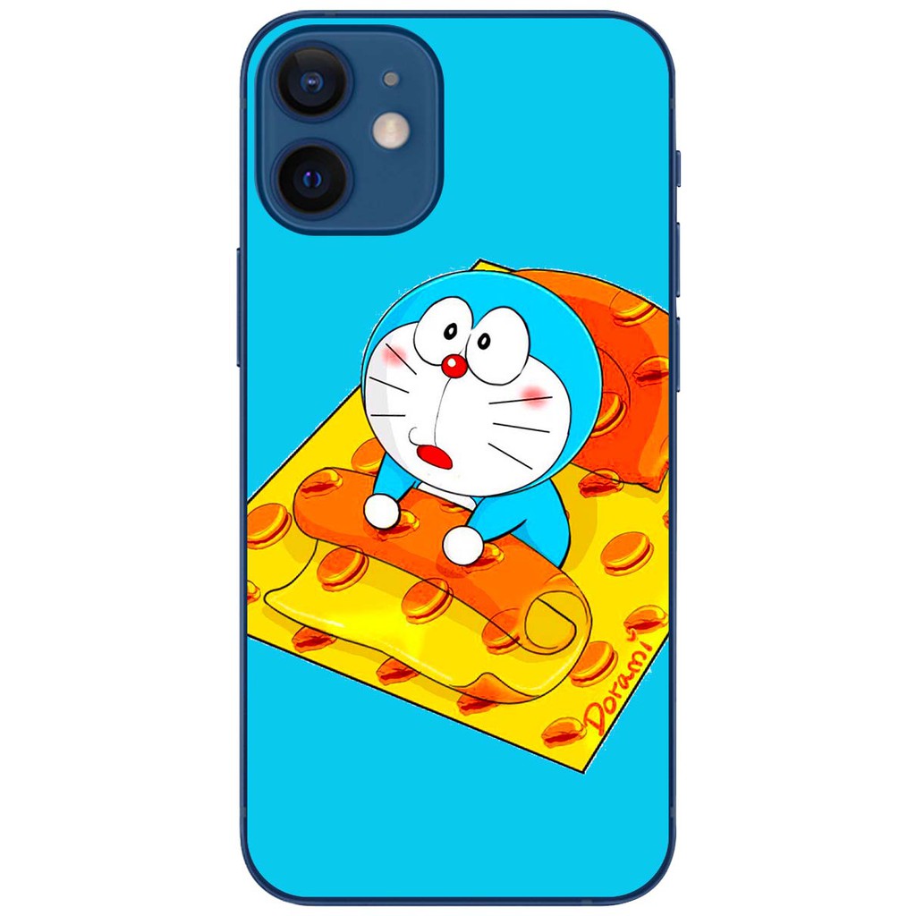 Ốp lưng nhựa dẻo dành cho IPhone 12, 12 Mini, 13 Doraemon thức giấc