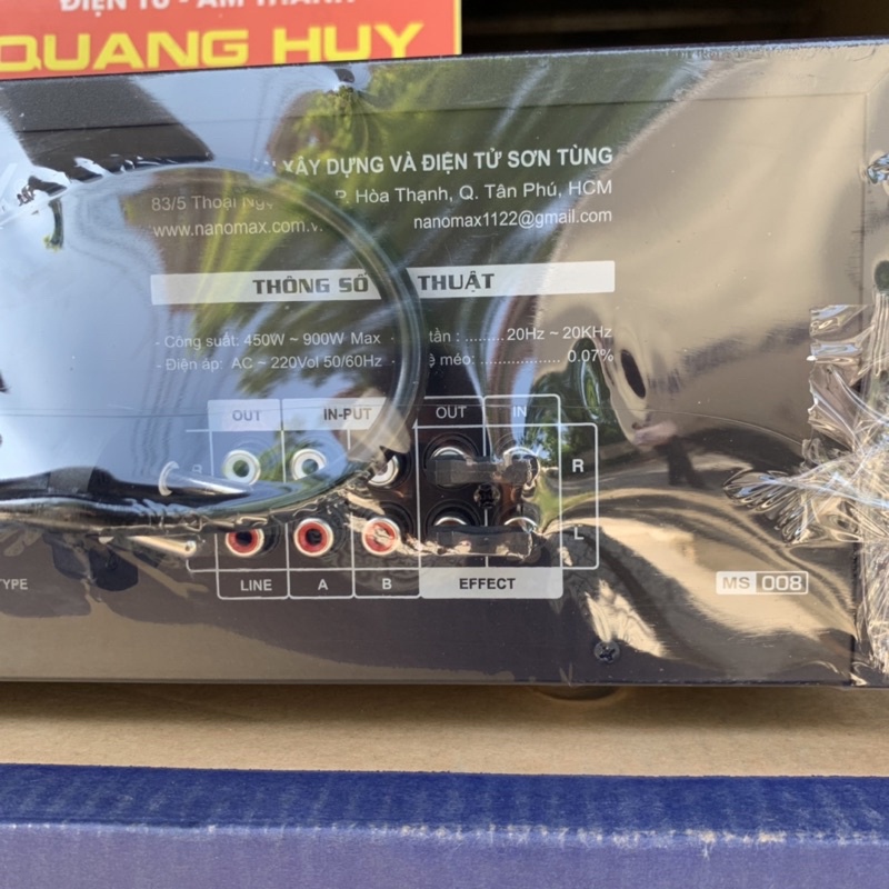 Amply Nanomax Pro 008 - âm ly 12 sò đánh khoẻ, nghe nhạc, karaoke hay, kết nối bluetooth - Tặng dây kết nối 3.5
