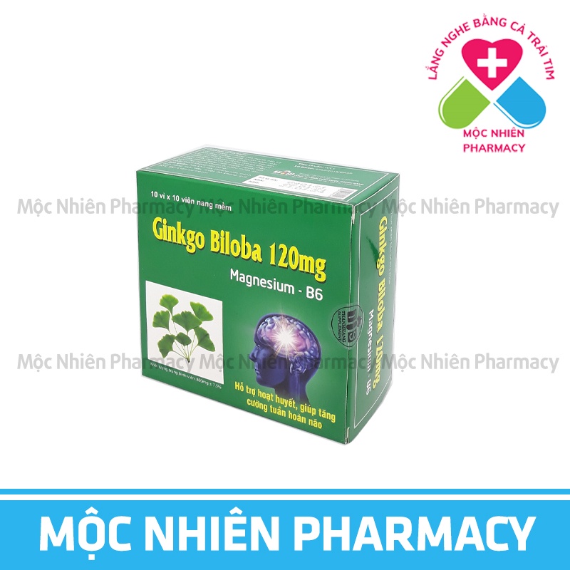 Đau Đầu, Mất Ngủ, Ginkgo Biloba 120 mg, Hỗ Trợ Giảm Đau Đầu, Mất Ngủ, Rối Loạn Tiền Đình