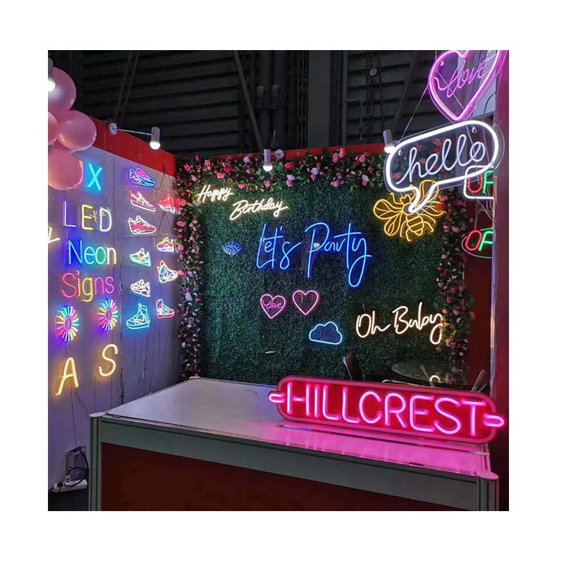 Đèn Led Neon Decor Phòng Ngủ Uốn Chữ , Logo , Biểu Trượng theo yêu cầu , có điều khiển từ xa làm biển bảng quảng cáo