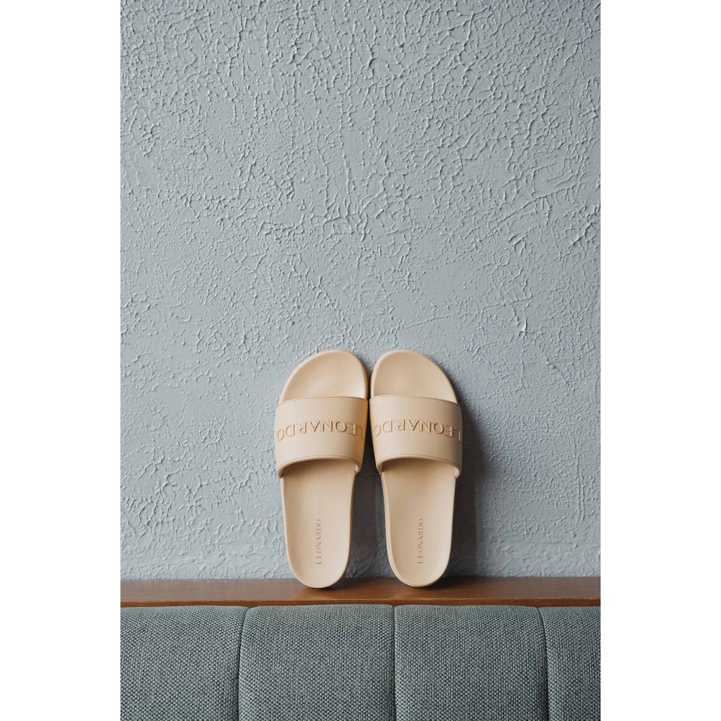 Dép Quai Ngang Nam Nữ Leonardo - Leo Rubber Slides Sandal - Đế Cao Su Cao Cấp