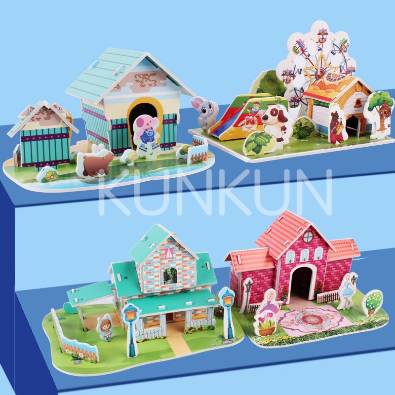 Mô hình 3D giấy tự lắp ráp bằng bìa xốp