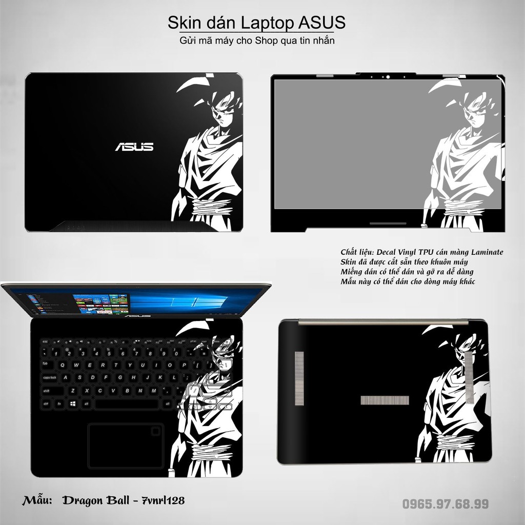 Skin dán Laptop Asus in hình Dragon Ball nhiều mẫu 2 (inbox mã máy cho Shop)