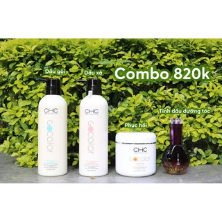 Combo Gội xả hấp phục hồi CHC - Hàn Quốc ( tặng kèm tinh dầu và mũ ủ tóc)