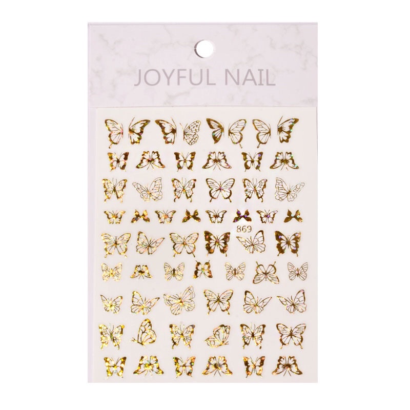 Vỉ 180 sticker dán móng tráng gương siêu xinh cho bạn gái
