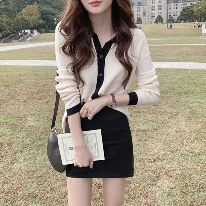 Áo khoác len cardigan mỏng phong cách Hàn Quốc