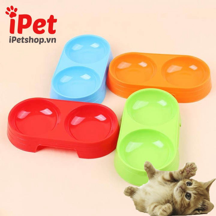 [Beman123]  Bát Ăn Đôi Nhỏ Cho Chó Mèo Con - iPet Shop