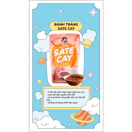 _ABI SNACK_ BÁNH TRÁNG SATE CAY ABI - VỊ NƯỚC SỐT CAY CAY SÁNH QUYỆN