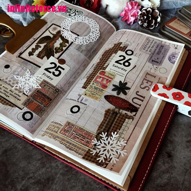Set 22 Sticker Dán Trang Trí Sổ Tay Phong Cách Vintage