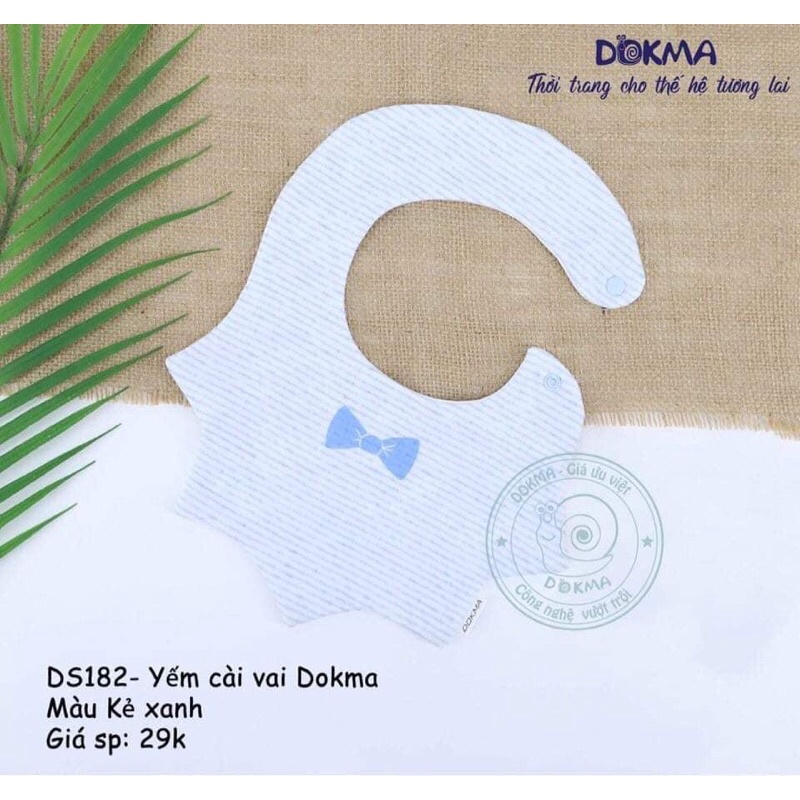 [DS182] Yếm sơ sinh cúc bấm cotton 2 lớp dày dặn cho bé trai/bé gái Dokma