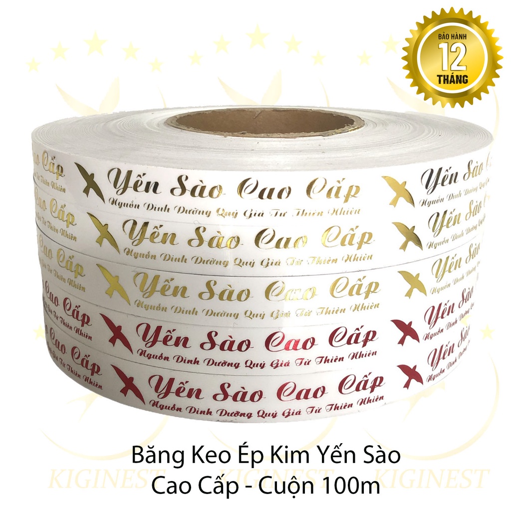 BĂNG KEO DÁN ÉP KIM YẾN SÀO CAO CẤP - CUỘN 100M KHÔNG VIỀN
