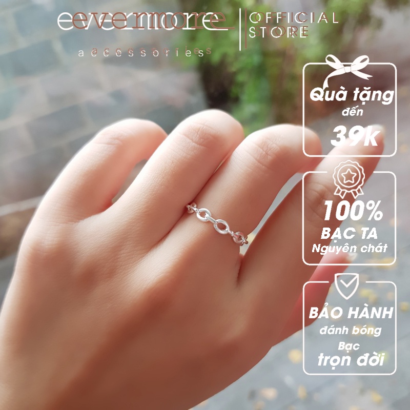 Nhẫn bạc S925 EVERMORE, nhẫn bạc mắc xích Adonis thanh lịch, minimalism - N061