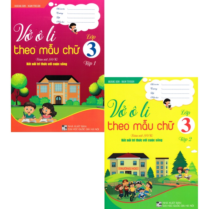 Sách - Combo Vở Ô Li Theo Mẫu Chữ Lớp 3 (Bám Sát Sách giáo Khoa Kết Nối Tri Thức Với Cuộc Sống) (Bộ 2 Cuốn)