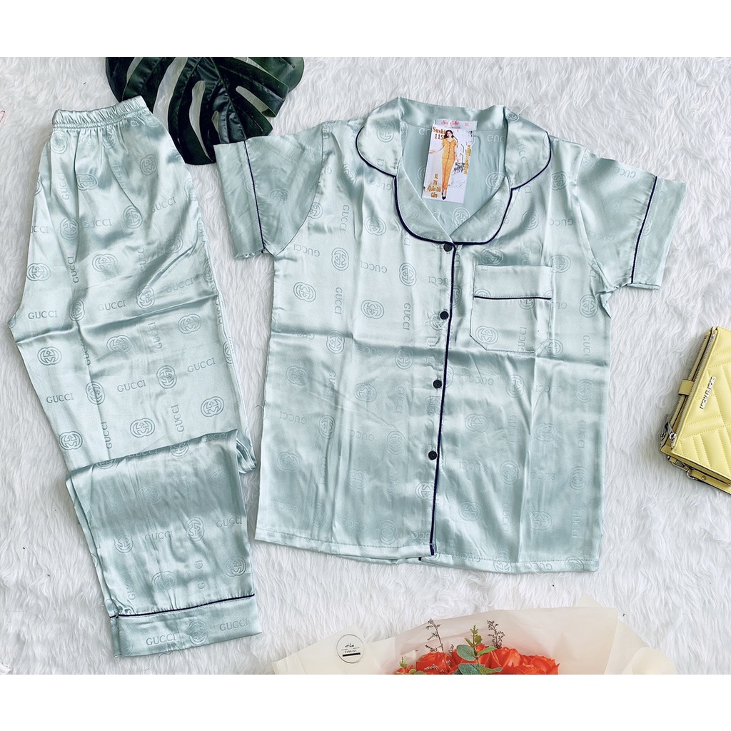 [ SALE SỐC ] Bộ Đồ Pijama Tay Ngắn Quần Dài Lụa Gấm - Thoải Mái Nhẹ Nhàng | BigBuy360 - bigbuy360.vn