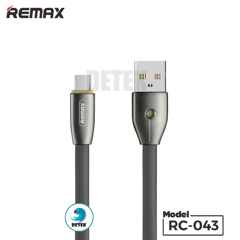 Cáp sạc thông minh Remax RC-043M cổng MicroUSB (Xám)