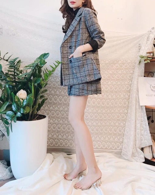 Set áo chân váy dạ sẵn sz 2XL