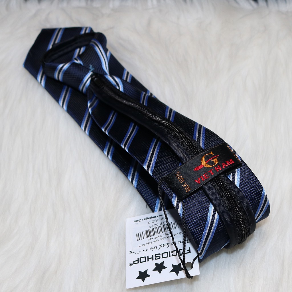 Cà vạt nam đen cho chú rể KING caravat công sở thắt sẵn bản 6cm style hàn quốc C020