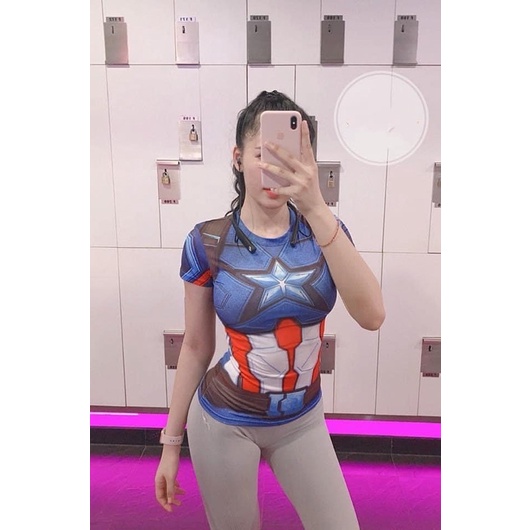 ÁO THUN SIÊU ANH HÙNG / ĐỒ TẬP GYM YOGA NỮ